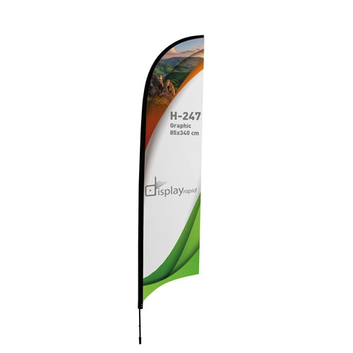 SOPORTE BANDERA FORMA PLUMA 4 M