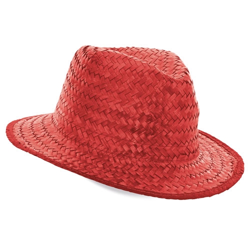 SOMBRERO PAJA CAPO ROJO