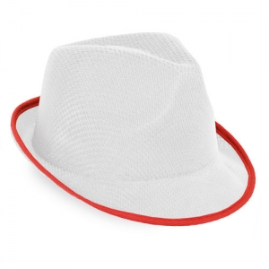 WHITE PREMIUM HAT WITH BORDER WHITE PREMIUM HAT WITH BORDER