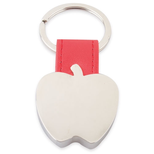 APPLE SHAPED METAL KEYRING