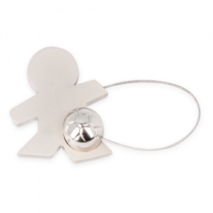CHILD WITH BALL METAL KEY-RING