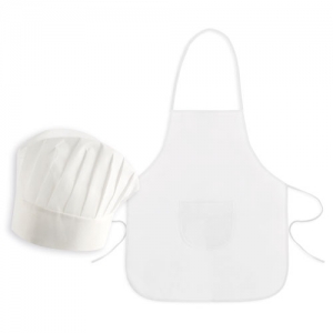 NON WOVEN APRON + CHEF HAT SET FOR KIDS NON WOVEN APRON + CHEF HAT SET FOR KIDS
