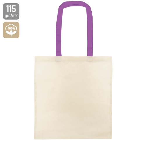 COTTON BAG COLOURED HANDLE "SAGAR"
