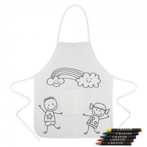 APRON + WAX CRAYONS "CHIQUI" APRON + WAX CRAYONS "CHIQUI"