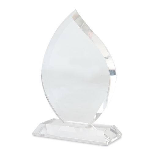TEARDROP SHAPED GLASS TROPHY "BALTIC"