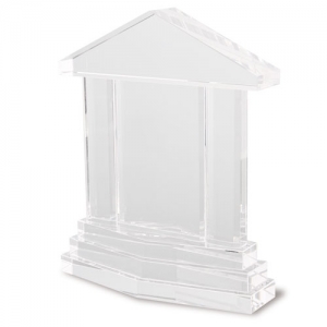 IMPERIAL COLUMNS SHAPED GLASS TROPHY
