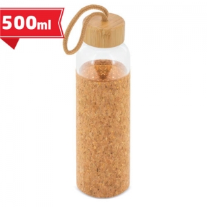Glass bottle with bamboo/cork lid Glass bottle with bamboo/cork lid