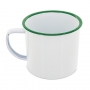 Enameled metal cup with edge Enameled metal cup with edge