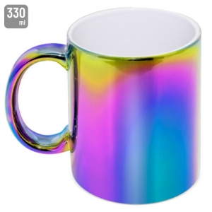 MUG CERAMICA METALIZADA MULTICOLOR 