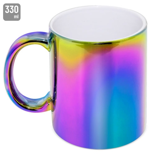 MUG CERAMICA METALIZADA MULTICOLOR 