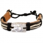 NACRE/LEATHER BRACELET NACRE/LEATHER BRACELET
