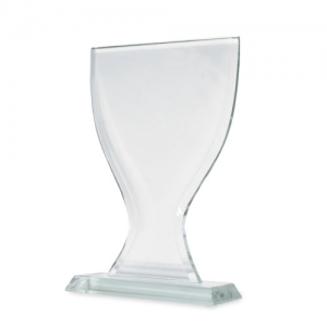 CUP SHAPED GLASS TROPHY