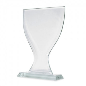 CUP SHAPED GLASS TROPHY CUP SHAPED GLASS TROPHY