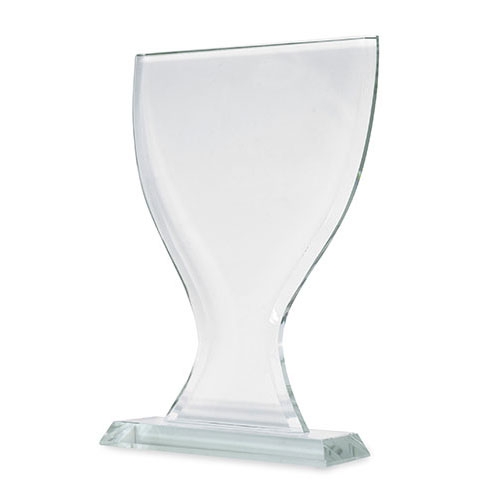 CUP SHAPED GLASS TROPHY