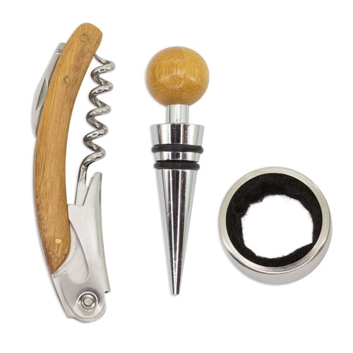 SET DE VINO BAMBU "SIENA"