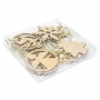 SET CHRISTMAS WOODEN ORNAMENTS "NOELLY" SET CHRISTMAS WOODEN ORNAMENTS "NOELLY"