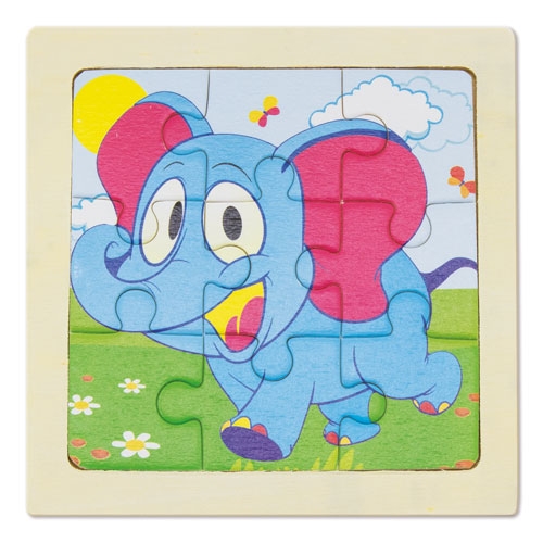 SET DE 5 PUZZLES EN MADERA NATURAL "JUNIOR"
