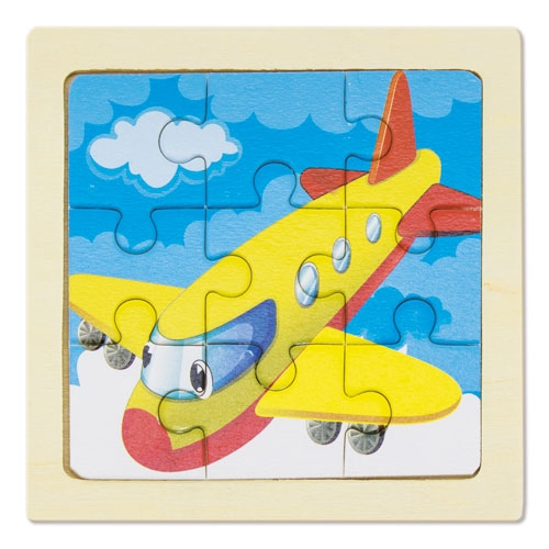 SET DE 5 PUZZLES EN MADERA NATURAL "JUNIOR"