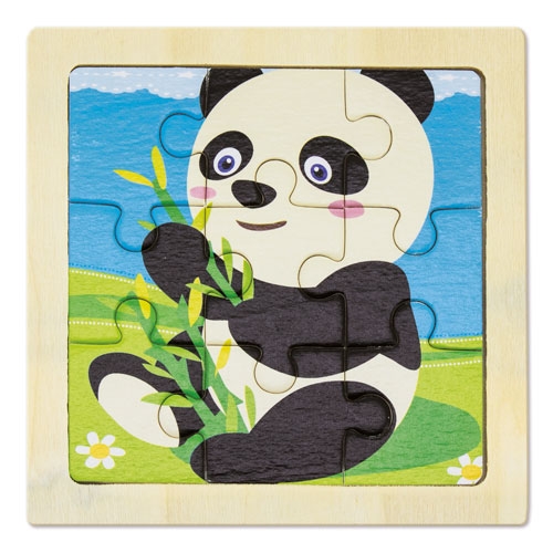 SET DE 5 PUZZLES EN MADERA NATURAL "JUNIOR"