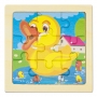SET DE 5 PUZZLES EN MADERA NATURAL "JUNIOR"