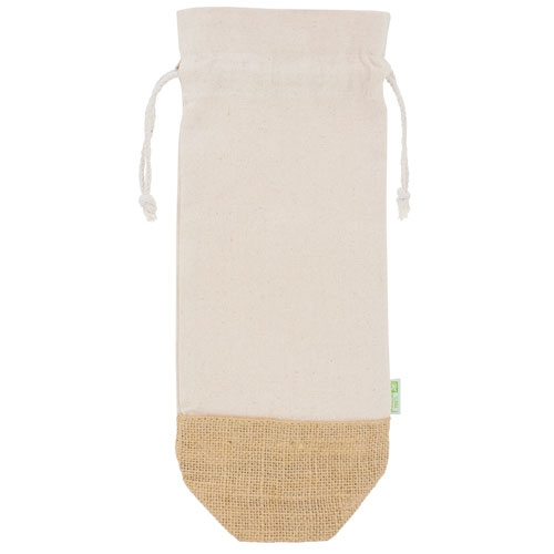 BOLSA VINO DE ALGODON Y JUTE NATURAL 