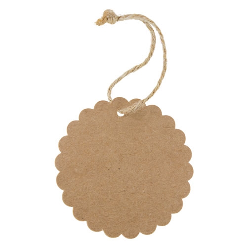 ETIQUETA KRAFT FESTONEADA "BETSY" (1 PACK 100 UD)