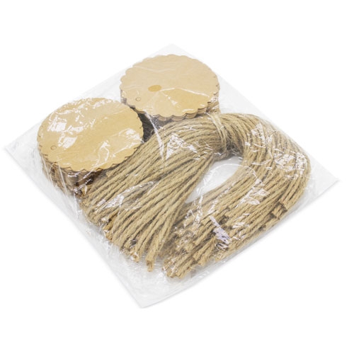 ETIQUETA KRAFT FESTONEADA "BETSY" (1 PACK 100 UD)