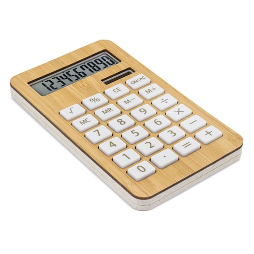 CALCULADORA BAMBÚ/FIBRA DE TRIGO "BIOMAT"