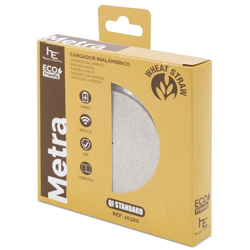 CARGADOR INALAMBRICO "METRA" FIBRA DE TRIGO