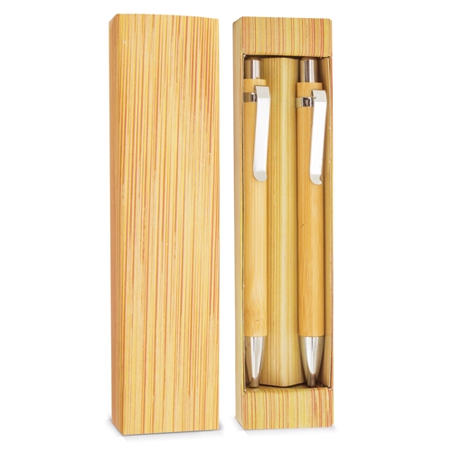 SET DE BOLÍGRAFO Y LÁPIZ INFINITO BAMBÚ "ELASTIC INFINITE"