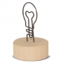 MEMO CLIP CON BASE DE MADERA "EUREKA"
