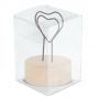 MEMO CLIP CON BASE DE MADERA "LOVE U"