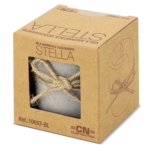 VELA AROMÁTICA ECOCEMENTO "STELLA"