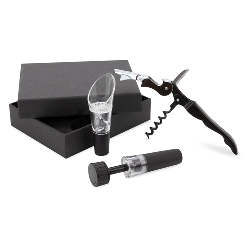 SET DE VINO 3 PCS "MERLOT"