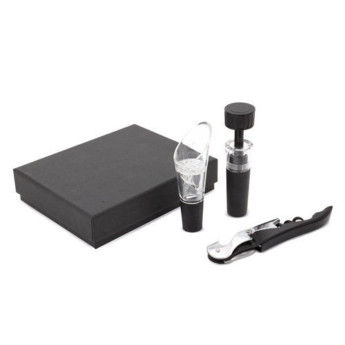 SET DE VINO 3 PCS "MERLOT"