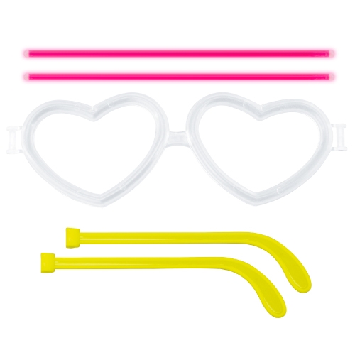 NEON GLASSES SET "LUV"