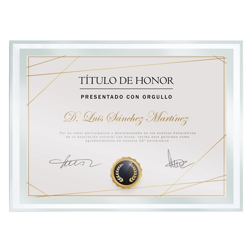 MARCO CRISTAL DIPLOMA A4 