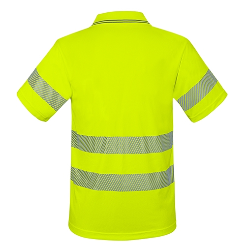 POLO CON BOLSILLO Y BANDAS REFLECTANTES ELÁSTICAS “QVO”