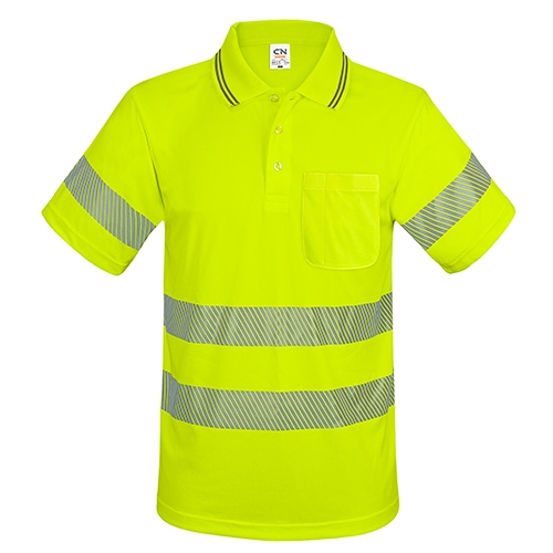 POLO CON BOLSILLO Y BANDAS REFLECTANTES ELÁSTICAS “QVO”
