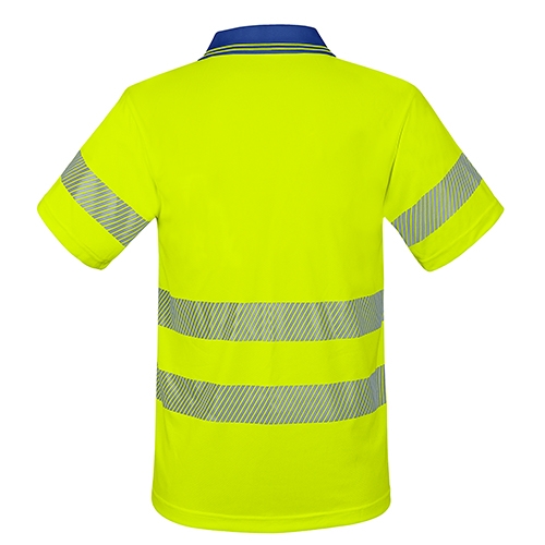 POLO CON BOLSILLO Y BANDAS REFLECTANTES ELÁSTICAS “QVO”