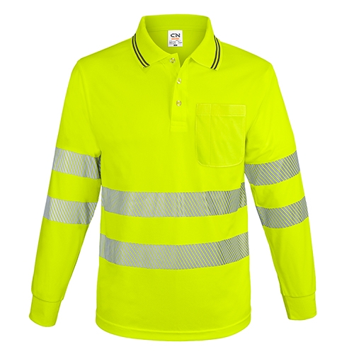 POLO MANGA LARGA CON BOLSILLO Y BANDAS REFLECTANTES “QVO”