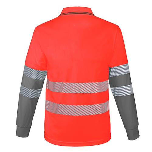 POLO MANGA LARGA CON BOLSILLO Y BANDAS REFLECTANTES “QVO”