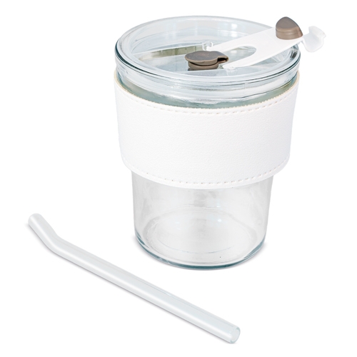 VASO 330 ML CON PAJITA DE CRISTAL "DELICATESSEN"