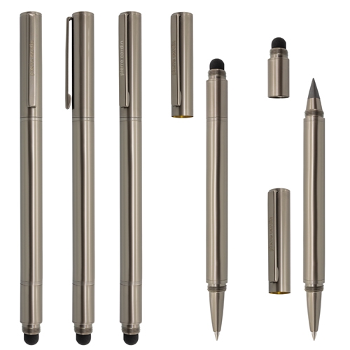 BOLÍGRAFO ROLLER+LÁPIZ ETERNO Y TOUCH “LANDES” P. CARDIN