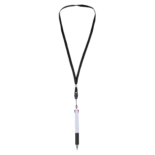 BOLÍGRAFO 3 COLORES CON LANYARD "BISSKAR"
