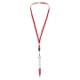 BOLÍGRAFO 2 COLORES CON LANYARD "BISSKAR"