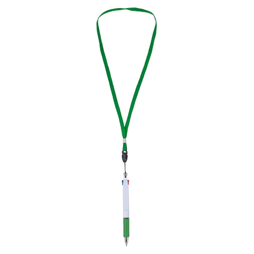 BOLÍGRAFO 2 COLORES CON LANYARD "BISSKAR"