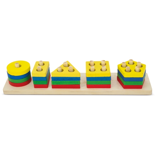 JUEGO DE MADERA BLOQUES GEOMÉTRICOS &nbsp;"DIDACTIC"