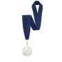 MEDALLA DE PLATA "OLIMPIA" LANYARD AZUL