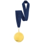 MEDALLA DE ORO "ZEUS" LANYARD MARINO